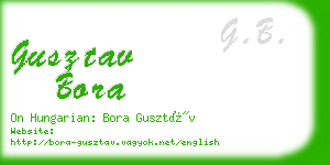 gusztav bora business card